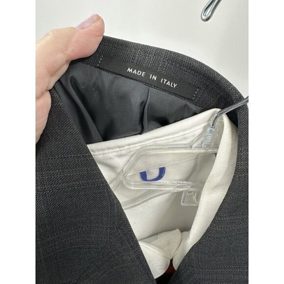 ARMANI COLLEZIONI jacket blazer sport coat 100% wool made in italy gray 48L - Picture 9 of 9